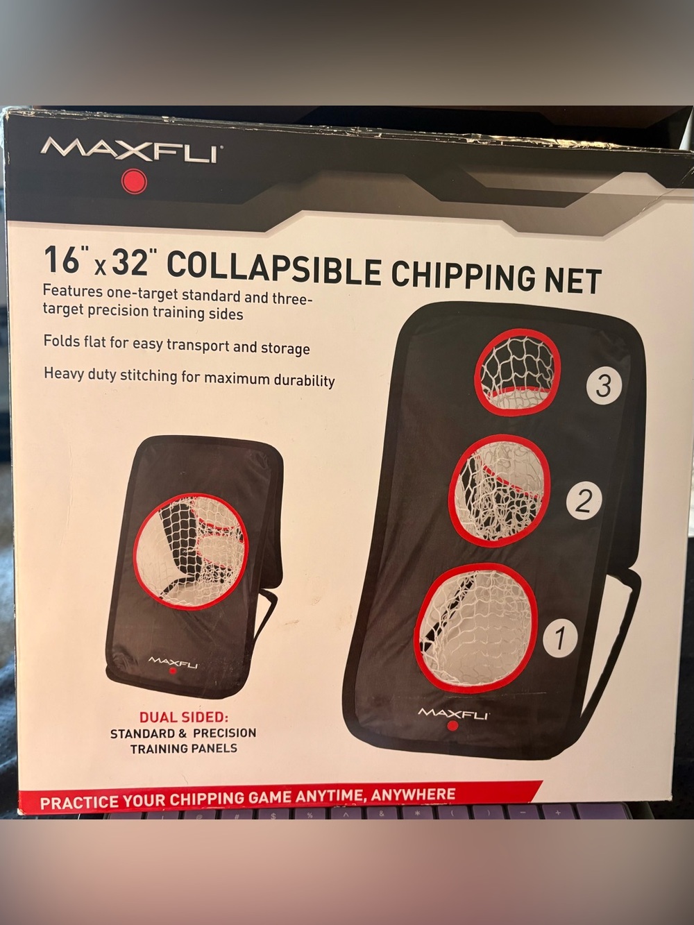 Golf MaxFli Black Collapsible Chipping Net - Dual Sided Training Target
